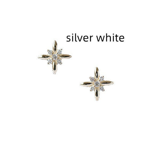 14K Yellow Gold Plated Sterling Silver Stud Earrings